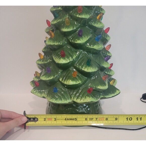 Mr. Christmas 16" Animated Ceramic Nostalgic Christmas Tree Rotating Black Santa - Picture 14 of 15